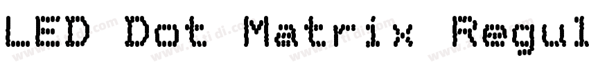 LED Dot Matrix Regul字体转换